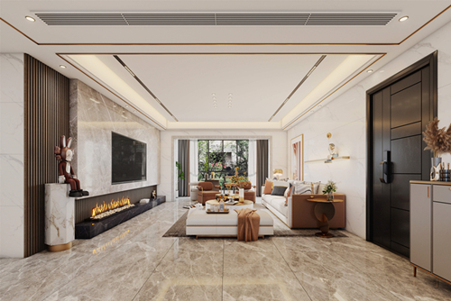 佛山市弘陽德商昕悅府輕奢風(fēng)格四居室裝修案例