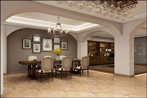 ?？谑泻？谌A潤中心新中式風(fēng)格別墅裝修案例