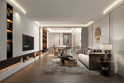 海口市廣昌花苑現(xiàn)代風格別墅裝修案例