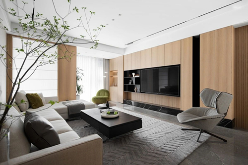 江門(mén)市寶源坊現(xiàn)代風(fēng)格三居室裝修案例