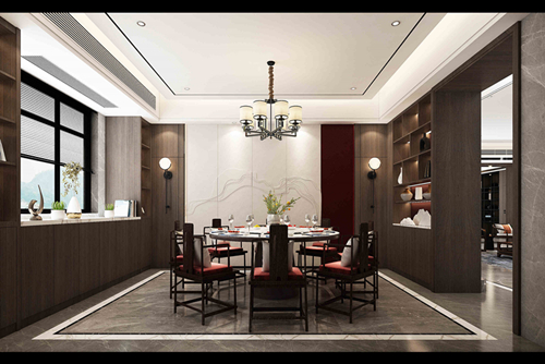 茂名市粵西明珠新中式風格別墅裝修案例