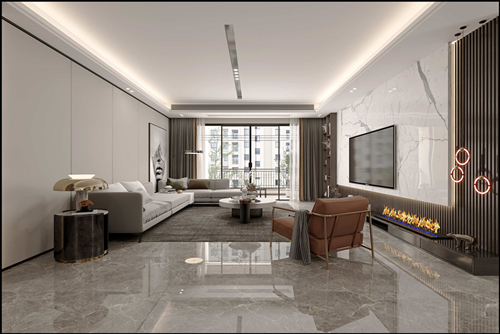 佛山市廣佛新世界花園洋房現(xiàn)代簡(jiǎn)約風(fēng)格三居室裝修案例