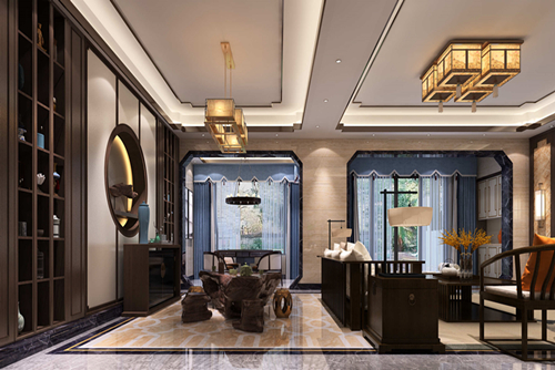 佛山市時代南灣新中式風(fēng)格別墅裝修案例