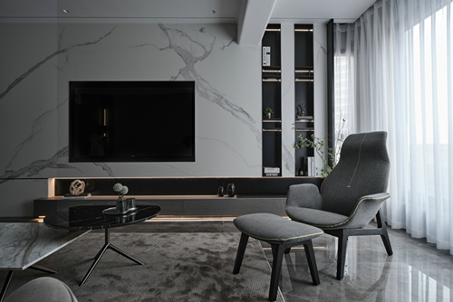 中山市麗豪花園現(xiàn)代簡約風(fēng)格三居室裝修案例