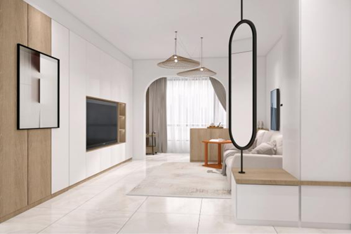 汕頭市海灣尚景花園現(xiàn)代簡約風格三居室裝修案例