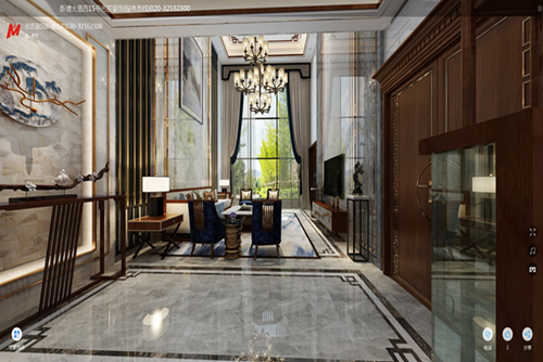 廣州市珠江帝景苑新中式風(fēng)格復(fù)式裝修案例