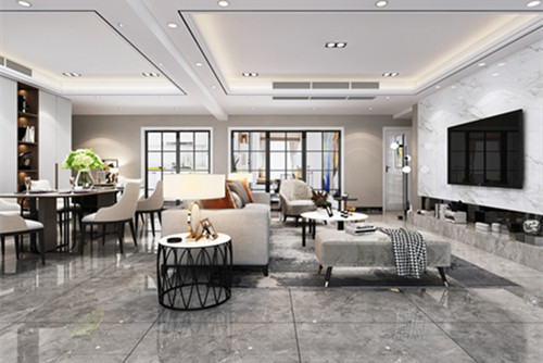 中山市盈彩美地現(xiàn)代簡(jiǎn)約風(fēng)格四居室裝修案例