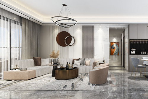 中山市龍光水悅熙園輕奢風(fēng)格三居室裝修案例