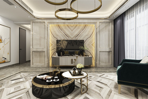 中山市雅居樂劍橋郡輕奢風格四居室裝修案例