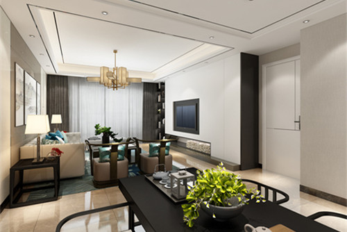 中山市城果&middot;潤(rùn)和花園新中式風(fēng)格四居室裝修案例