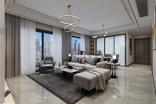 中山市華盈四季藍(lán)天現(xiàn)代簡(jiǎn)約風(fēng)格三居室裝修案例