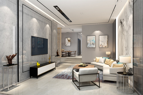 中山市健康花城新中式風(fēng)格別墅裝修案例