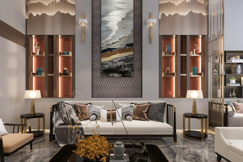 德陽市上水灣輕奢風(fēng)格別墅裝修案例