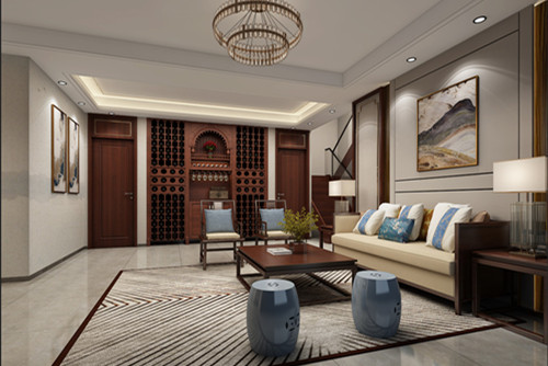 ?？谑鞋F(xiàn)代花園二期新中式風(fēng)格別墅裝修案例