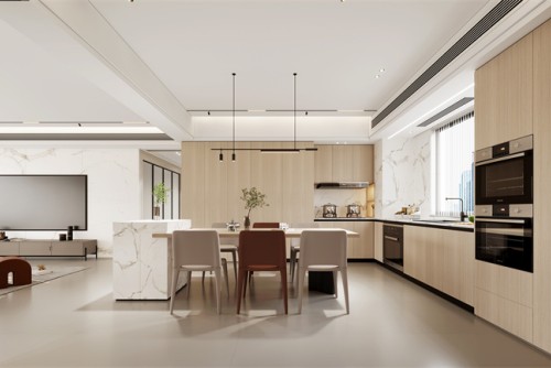 汕頭市時代金湖灣現(xiàn)代風(fēng)格三居室裝修案例