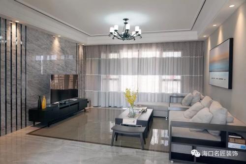 海口市環(huán)球100寶龍城現(xiàn)代簡(jiǎn)約風(fēng)格三居室裝修案例