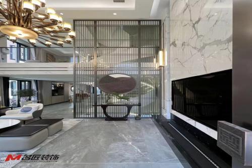 陽江市正德玥瓏灣輕奢風(fēng)格四居室裝修案例