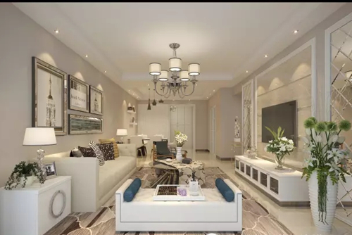 貴港市湖畔人家現(xiàn)代簡(jiǎn)約風(fēng)格三居室裝修案例