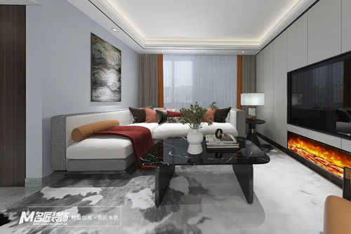 珠海市正方云曦山輕奢風格二居室裝修案例